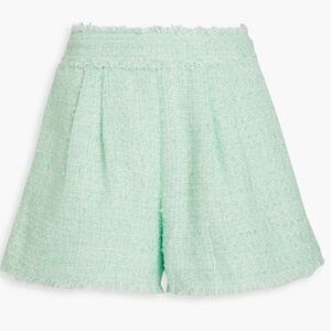 Mint Green Tweed Shorts
